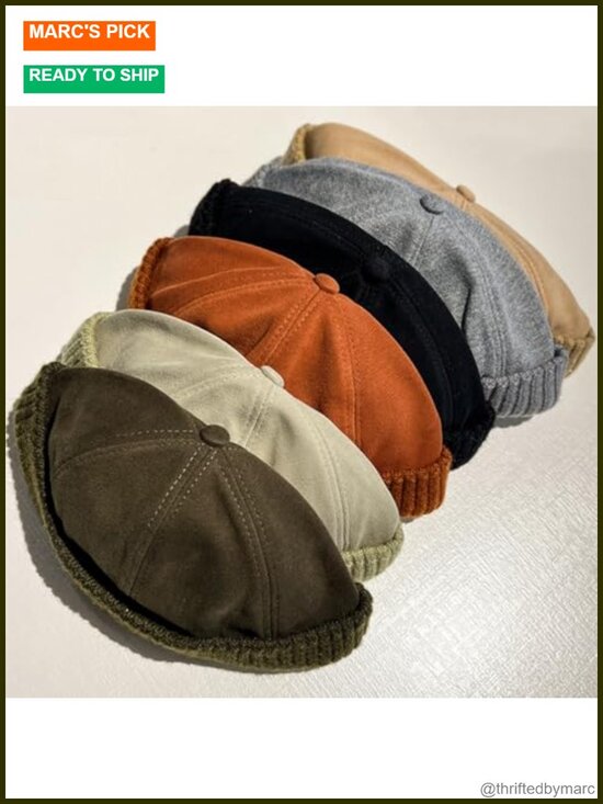 Stretchable Cotton Blend Knit Beanie Hat Adjustable Brimless Cap